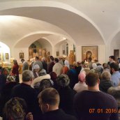 Праздничное богослужение в обители в день Рождества Христова
